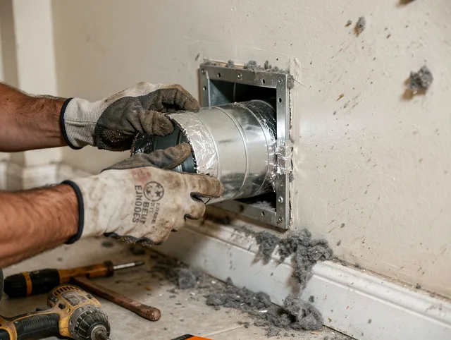 Professional dryer vent repair and installation by Sanford Dryer Vent Cleaning in Sanford